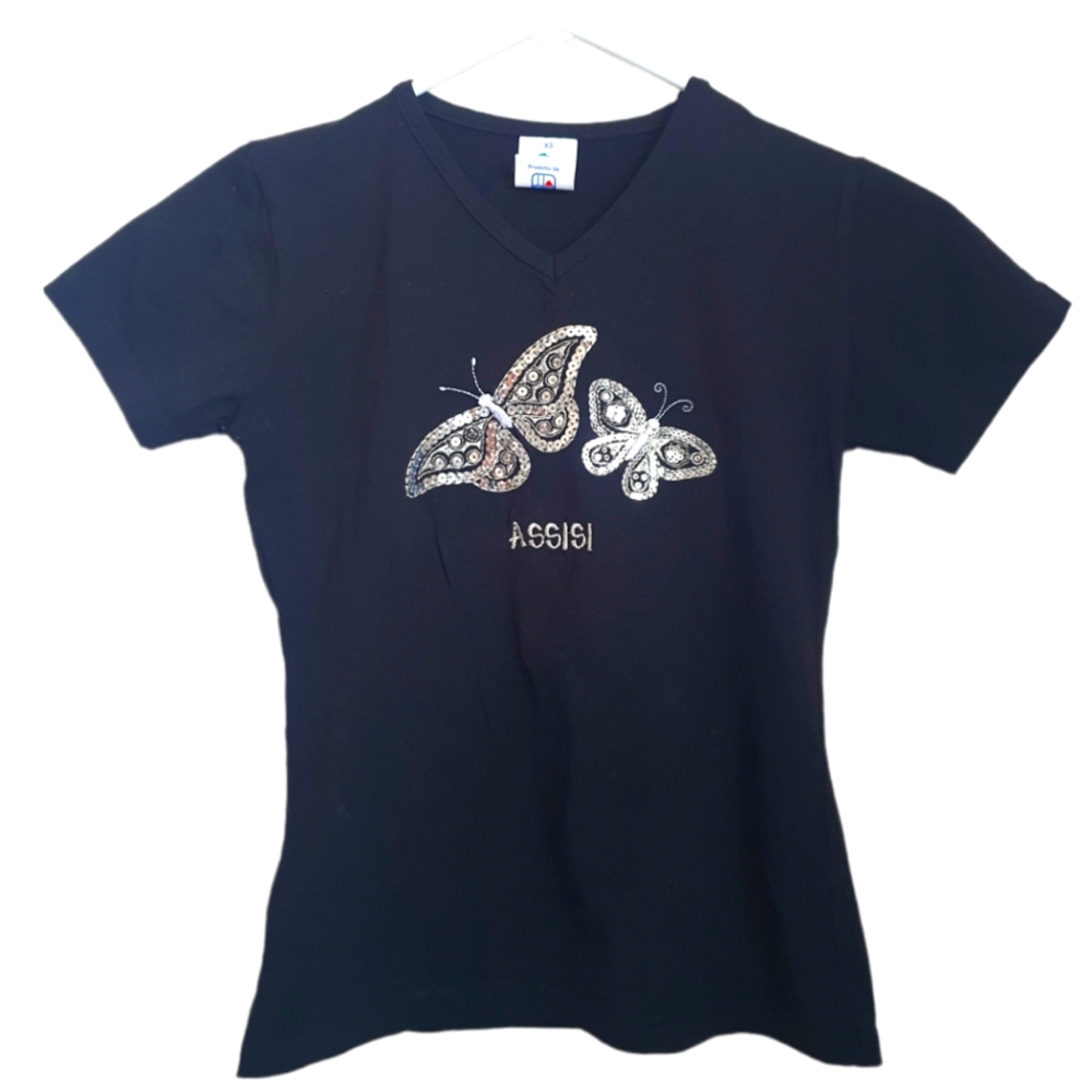 ASSISI ITALIA Girl's Embroidery T-Shirt Sz Xs 7